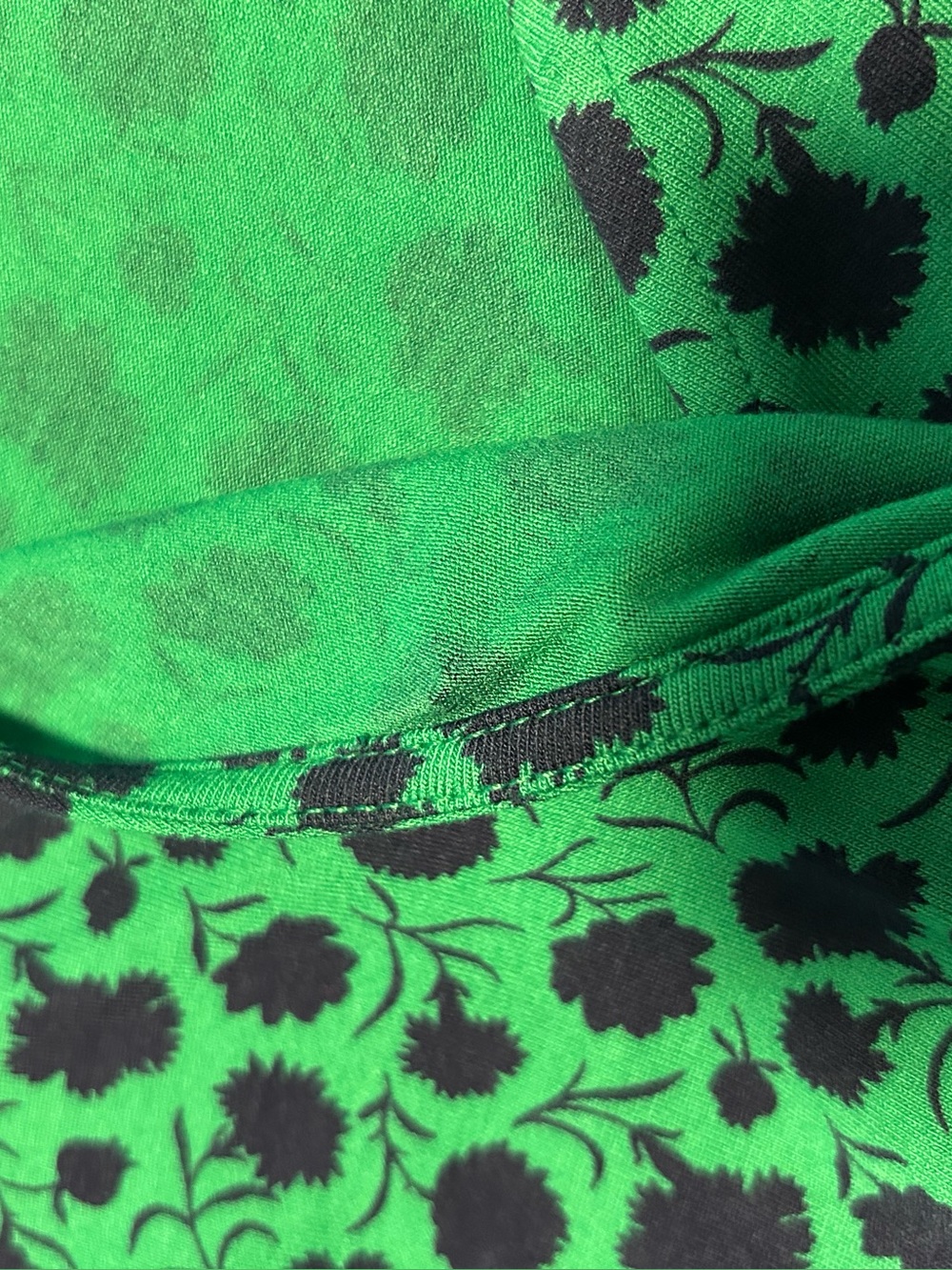 Boden Green Floral Jersey Faux Wrap Dress Size UK 12 US 8 - Picture 11 of 12